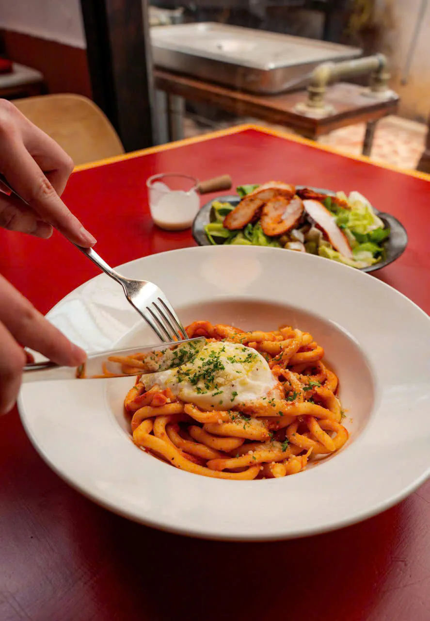 Pici Maremmani with Burrata Sauce