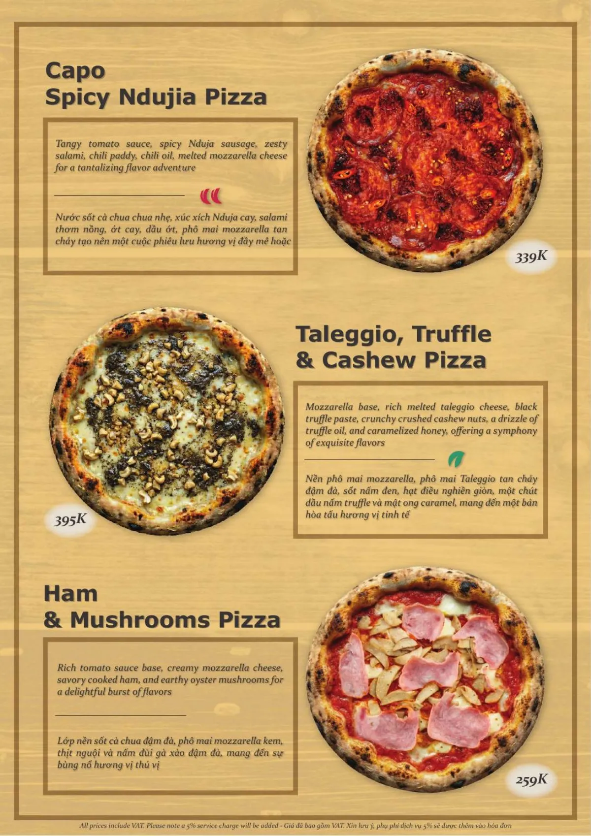 Pizzas, page 4