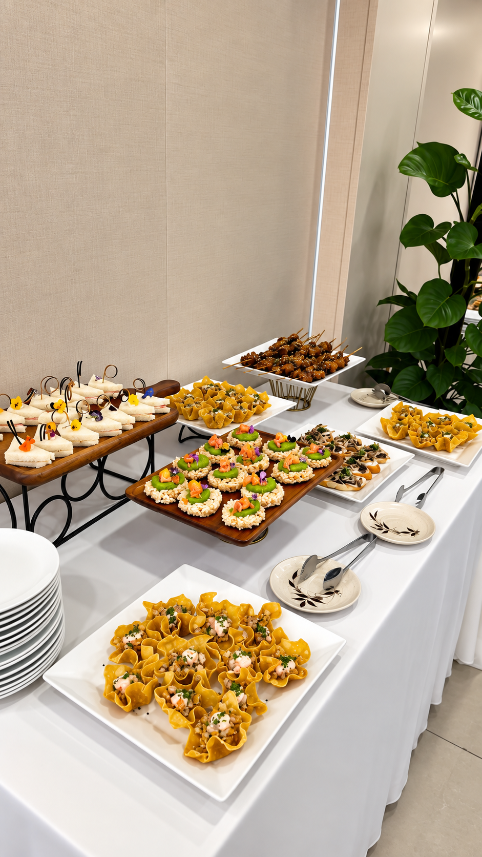 A carefully prepared buffet for guests