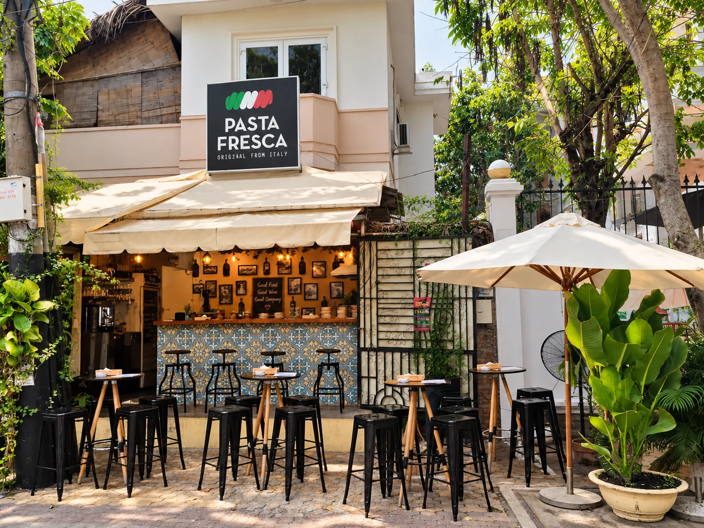 The first Pasta Fresca kiosk in Thao Dien, 2016